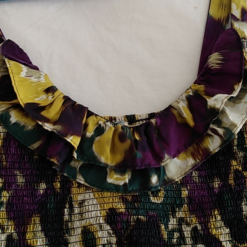 🌺 Anthropologie Maeve Silk Giverny Dress S EUC - Picture 13 of 13
